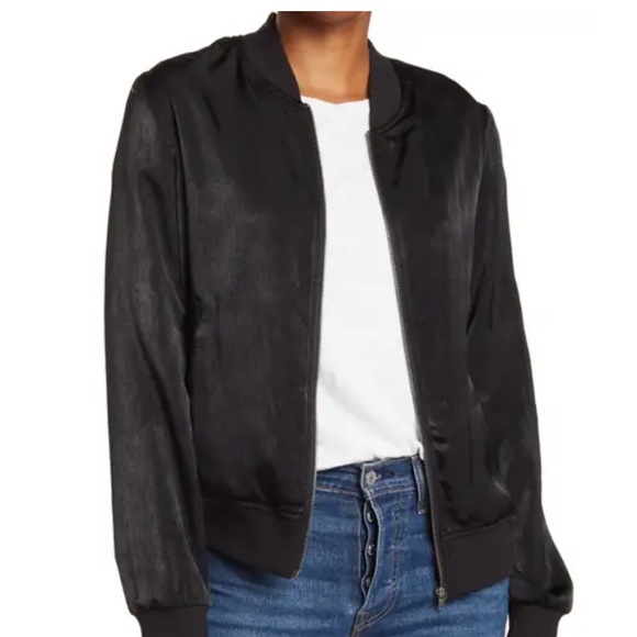 Melrose and Market Satin Bomber Jacket - Picture 4 of 7